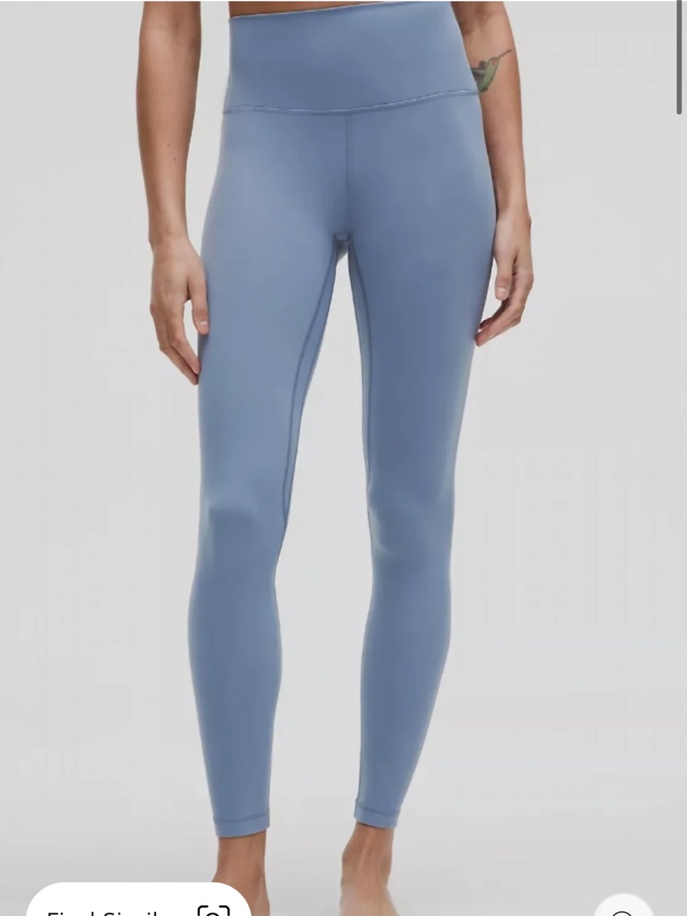 LULULEMON Align High Rise Pant 28" In Wash Denim Blue high rise pull on Sz 8